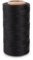 Bobine de fil plat ciré 260M pour cuir maroquinerie bricolage DIY noir