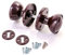Merriway Brown BH01833 Plastic Mortice Door Shed Garage Knob Set