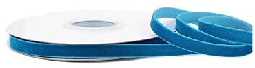 Creativery Samtband 10mm x 10m Rolle - Farbauswahl in 3/6/10/16/22/25/50mm - farbecht & waschbar - Schleifenband zum Nähen - Geschenkband zum Verpacken Dekorieren Basteln - Türkis 340D