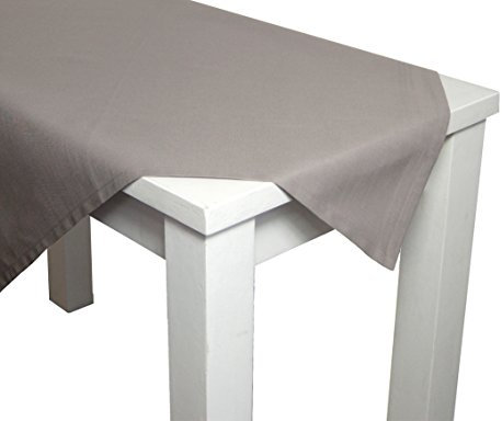 beties Farbenspiel Tischdecke XL Mitteldecke ca. 110x110 cm - in interessanter Größen- und Farbauswahl - 100% Baumwolle für eine fröhlich Stimmung in Unifarben (Platin)