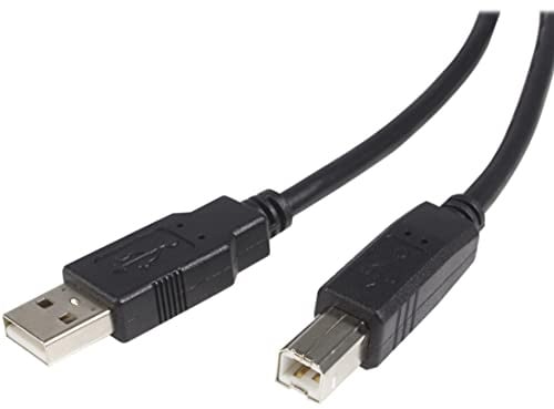 StarTech 15ft Black USB 2.0 USB-A to USB-B Cable - M/M (USB2HAB15) | Male to Male, USB-A and USB-B connectors, Data transfer up to 480Mbps