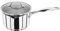 Stellar Profile Stainless Steel Draining Saucepan with Glass Lid 16cm 1.6L, Induction Ready, Oven Safe, Dishwasher Safe