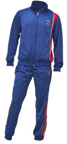 PARIS SAINT GERMAIN Survêtement PSG : Sweat zippé + Pantalon - Collection Officielle Football Club Ligue 1 - Taille Adulte Homme M
