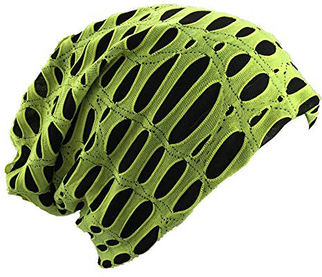 Miobo Slouch Beanie Mütze,Einheitgröße,Destroyed Vintage Look Hellgrün