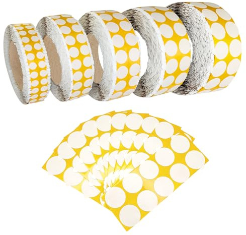 KLEBESHOP24 Doppelseitige Klebepunkte aus Papiervlies | Stark klebend | Größe & VE wählbar | Für Papier, Pappe, Kunststoff etc. | Zum Basteln / 10 mm 5000 Stück