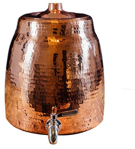 Sertodo Copper wd-n Niagara erogatore d' acqua senza coperchio, 100% puro rame martellato a mano, capacità: 2.5 litri