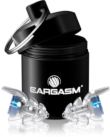 Eargasm Smaller Ears Blue Earplugs for Concerts, Festivals, Musicians, Night-Life, Motorcycle Hearing Protection - Reusable Ear Plugs for Small Ear Canals, High Fidelity Noise Reduction up to 21 dB