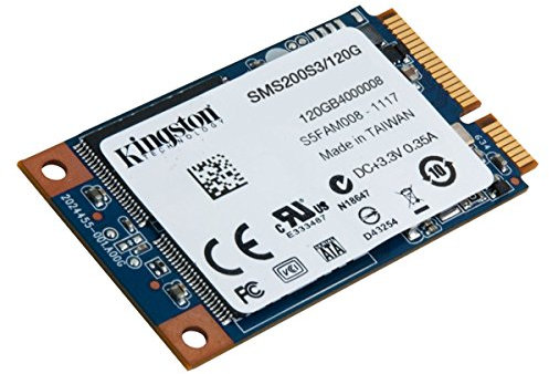 Kingston Technology SMS200S3/120G 120 GB mSATA Solid State Drive, Black, Blue