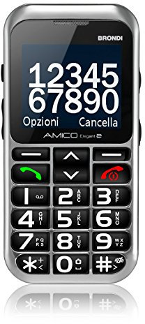BRONDI CELLULARE AMICO ELEGANT BLACK TASTI GRANDI