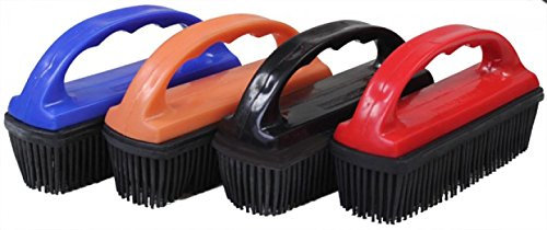 Super Groom Gummibürste zur Tierhaarentfernung, Allzweckbürste, Fusselbürste für Decken, Auto, Schabracken, Pferdehaare, Hundehaare, Katzenhaare, Pferdebürste, Putzzeug