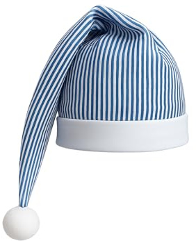 The Dragons Den Wee Willy Winkie Winky Long Hat Victorian Night Cap Fancy Dress [Adult Size] Blue, White