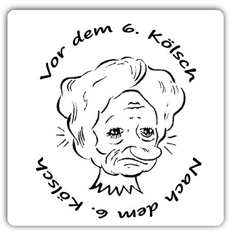 die stadtmeister Untersetzer ''Vor dem 6. Kölsch/nach dem 6. Kölsch''