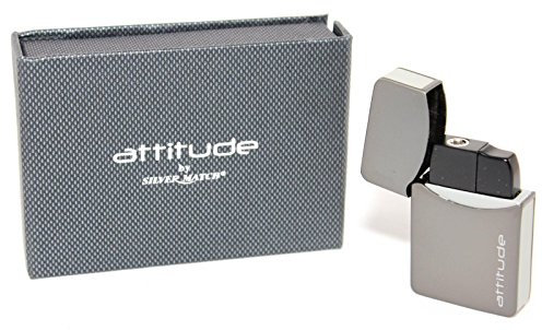 Sturmfeuerzeug Feuerzeug Cap mit Geschenkbox Dunkelsilber