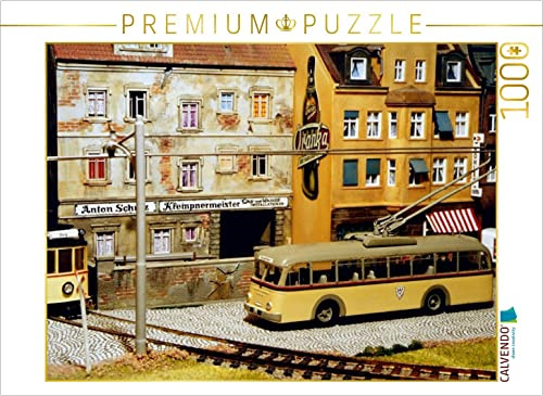 CALVENDO Puzzle Obus- und Straßenbahnverkehr (Spur H0) | 1000 Teile Lege-Größe 64 x 48 cm Foto-Puzzle für glückliche Stunden