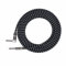 Rayzm Cavo Jack 1/4 da 3 Metri Noiseless per Chitarra/Basso, Connettore Maschio Mono e Cavo Avvolto in Tessuto Bianca e Nero