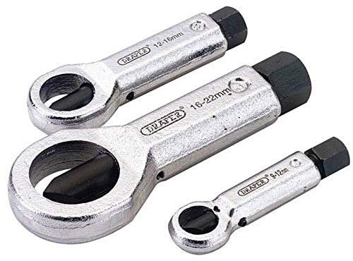 Draper 55108 Nut Splitter, 9mm-22mm Capacity, 3 Pieces , Blue