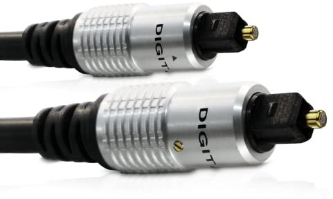 CableMountain Optical Cable 4m, Digital Optical Audio Cable [Alloy Case, 24K Gold-Plated], Optical Cable for Soundbar to TV, Home Theather, PS4, Xbox, Compatible with Samsung/LG/Sony/Philips