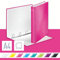 Leitz WOW Raccoglitore a 4 Anelli 4-30 Tondo, Formato 22x30 cm, Dorso 5 cm, Fucsia, 42440123