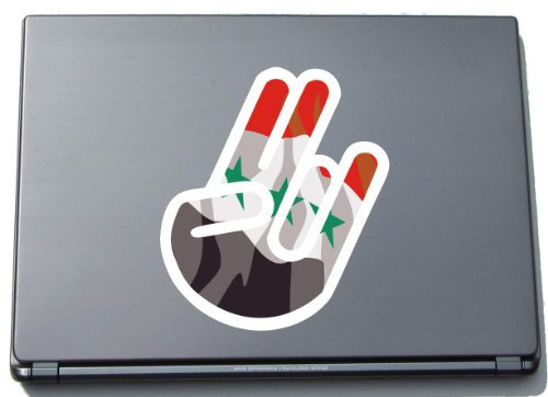 INDIGOS UG The Shocker Mano Adhesivo para portátil Skin de 297 x 205 mm Color Blanco Outline con Bandera de Iraq