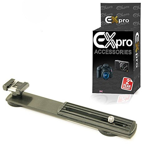 Ex-Pro Straight Hot-Shoe/LED Light mount bracket for DSLR, Camcorders and DV Cameras