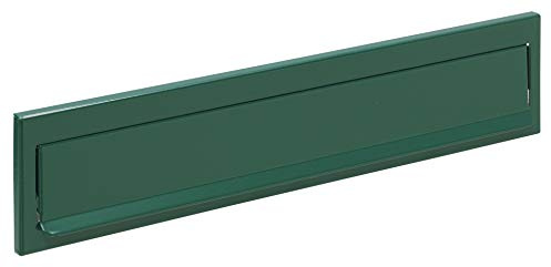 Arregui C617 Briefeinwurf - Klappe aus verzinktem Stahl, Einwurfblende, 34,2 x 7,3 cm, grün