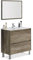 Habitdesign 305040H - Mueble de Baño Dakota con Dos Cajones y Espejo, 80 X 80 X 45 cm, Color Nordik