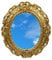 Ideacasa Ovaler Spiegel vergoldet Gold Barock Louis XVI Fake Vintage 45 x 39 cm