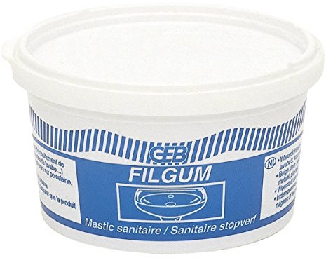 GEB Filgum mastic sanitaire d'étanchéité pour les bondes et emboitements des tuyaux - 500g
