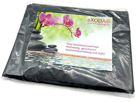 eXODA Inkontinenzlaken Unterlaken Matratzenauflage schwarz 180x260 cm Inkontinenzauflage waschmaschinenfest