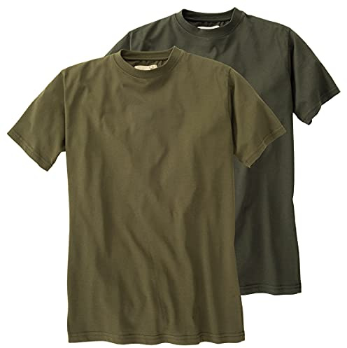 Hubertus Doppelpack T-Shirt dunkeloliv/Schilf XXL