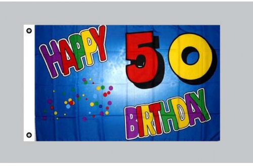 Everflag Flagge 90 x 150 : 50. Geburtstag