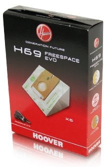 Hoover 35601053 sacs d'aspirateur de poussière ( H69 ) - pack de 5