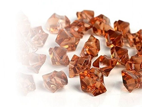 eventkauf 40 Diamanten Streuteile Dekosteine 2,5 x 2,1 cm (Karamell)