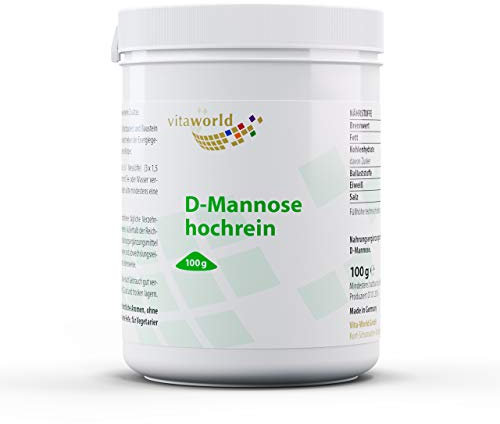 3er Pack Vita World D-Mannose pur 3 x 100g Apotheker-Herstellung 100% Reinheit – Vegan