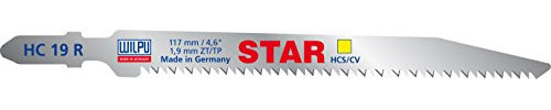 WILPU Stichsägeblatt HC 19 R Star mit Einnockenschaft- / T-Schaft-Aufnahme, 5 Stück