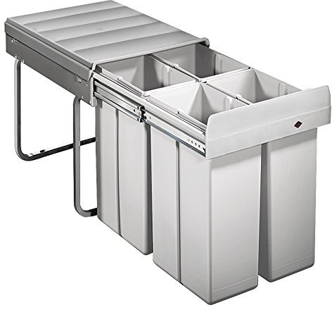 Naber Quarta 1. Abfallsammler, alu grau.