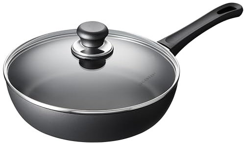 SCANPAN Classic Schmorpfanne mit Deckel 26 cm | Stratanium Antihaftbeschichtung | Pfanne für Ceran- & Gasherde | Backofenfest | Dänische Qualität | Non stick pan
