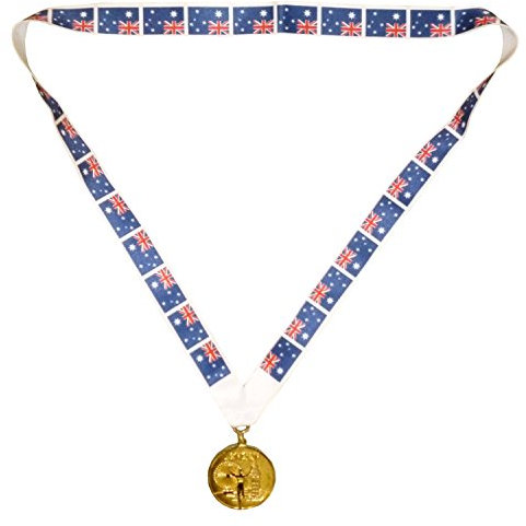 AUSTRALIEN OLYMPISCHE MEDAILLE -Goldenes Olympisches Spiel Stil Medaille mit australischer Kordel (MI3)