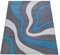 Paco Home Designer Teppich mit Konturenschnitt Modern Grau Türkis Weiss, Grösse:120x170 cm