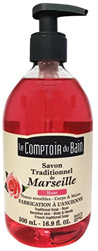 Le Comptoir du Bain Savon de Marseille Liquide Rose 500 ml - lot de 3