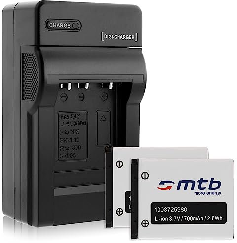 2 Akkus + Ladegerät (KFZ, Netz) für BenQ/Maginon/Praktica/Sanyo... - Siehe Liste