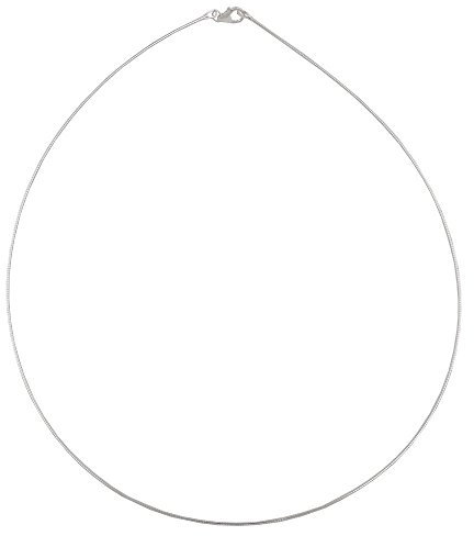 1,1mm Tonda Rundkette Halsreif Collier Omegakette aus 925 Silber 45cm