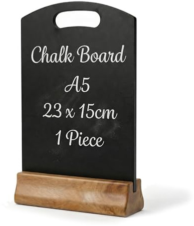 A5 Handheld Tischplatte Kreidetafel Tafel mit Sockel, – Trittpedal