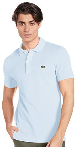 Lacoste Herren Polo-Shirt Kurzarm PH4012, Männer Polo-Hemd,2 Knopf,Slim Fit,Blau,2