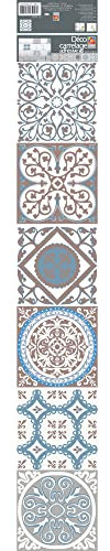 Plage Decoración Adhesiva para Azulejos, Vinilo, Beige, 15x15 cm, 1 tablón de 6 baldosas adhesivas