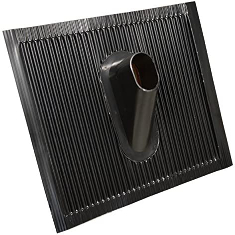 PremiumX Dachabdeckung Alu-Dachziegel Schwarz Dach Montage Abdeckung Ziegel Dachpfanne für Sat Mast Dachsparrenhalter