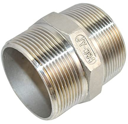 SUPERWHOLE BSP Maschio Etero Hexagon Comune Capezzoli Tubo di Collegamento 304 raccordi filettati in Acciaio Inox 1/8 1/4 3/8 1/2 3/4 1 1-1/4 1-1/2 2 connettore (2)