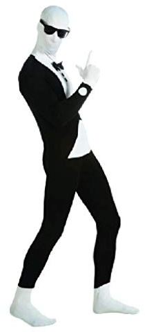 Rubie`s 2nd Skin Herren Kostüm Tuxedo Smoking Stretch Overall Größe XL