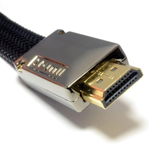 kenable PRO FLAT Braided HDMI 2.0 High Speed 4K TV Low Profile Cable Metal Ends 1m [1 metres]