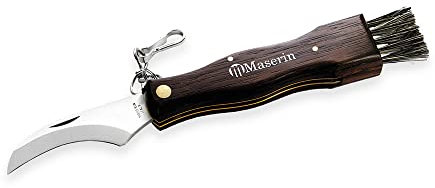 MASERIN COGLIFUNGHI 800 coltello per funghi lama ACCIAIO INOX manico PALISSANDRO